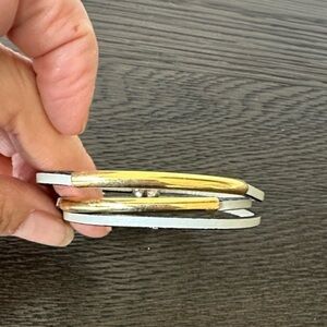 Silver and Gold Tone Bangle Bracelet